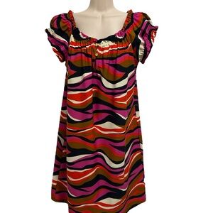 Jude Connally Wave Navy Orchid Dress NWT